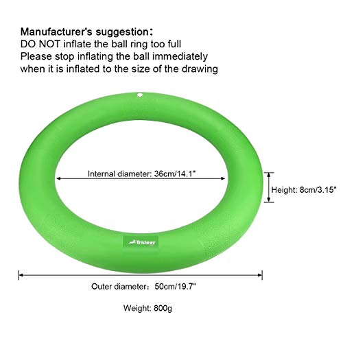 Trideer Ball Chair – Exercise Stability Yoga Ball with Base for Home and Office Desk, Ball Seat, Flexible Seating with Ring & Pump, Improves Balance, Back Pain, Core Strength & Posture（Ball with Ring