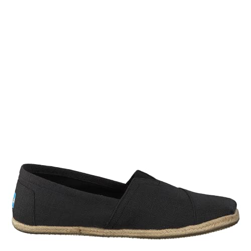TOMS womens Toms Black Linen Rope Mn Alpr 10008356 Espadrilles, Black Linen, 11 US