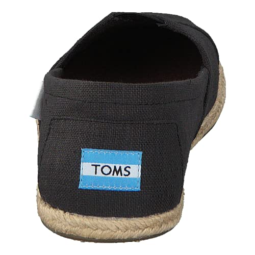 TOMS womens Toms Black Linen Rope Mn Alpr 10008356 Espadrilles, Black Linen, 11 US
