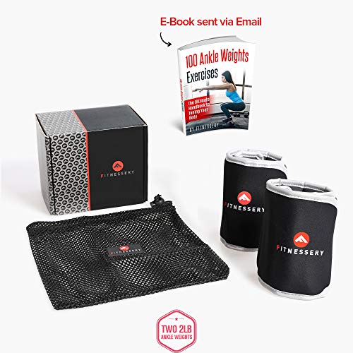Ankle Weights (2 Pounds x 2) - Ankle Weights for Women and Men - Wrist Weights for Women and Men - Leg Weights for Women and Men - Arm Workout Exercise Weights - Ankle Weight