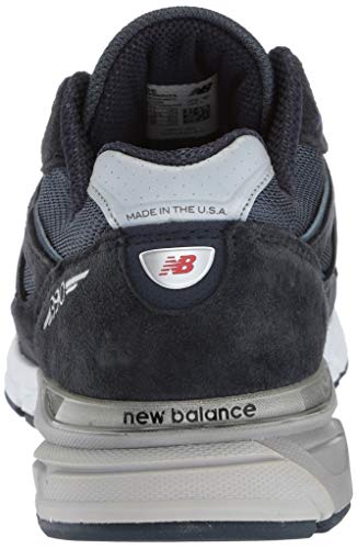 New Balance Men's Made in Us 990 V4 Sneaker, Navy/Silver, 10 XX-Wide