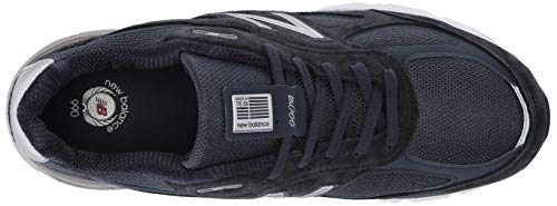 New Balance Men's Made in Us 990 V4 Sneaker, Navy/Silver, 10 XX-Wide
