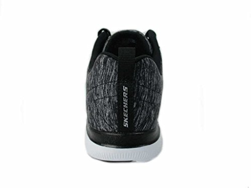 Skechers Women's Flex Appeal 2.0 Lace Up Running Shoe Black 7 Medium US