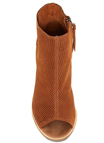 TOMS Women's Lunata Bootie Cinnamon Suede Perforated 7 B US