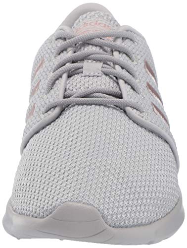 adidas Women's CloudfoamQT Racer Xpressive-Contemporary CloudfoamRunning Sneakers Shoes, light granite/copper metallic/grey, 6.5 M US