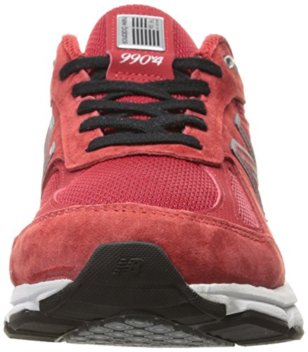 New Balance Men's Made 990 V4 Sneaker, Alpha Red/Black, 9.5 D US