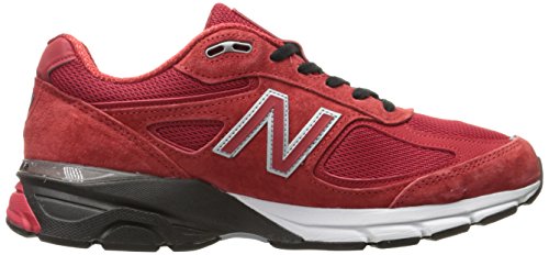 New Balance Men's Made 990 V4 Sneaker, Alpha Red/Black, 9.5 D US