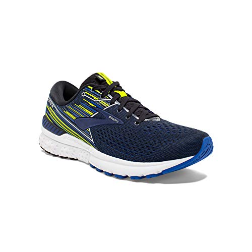 Brooks Mens Adrenaline GTS 19 Running Shoe - Black/Blue/Nightlife - D - 7.5