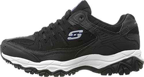 Skechers mens Afterburn M. Fit fashion sneakers, Black/Royal, 10.5 US