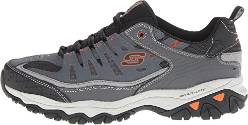Skechers mens Afterburn M. Fit fashion sneakers, Charcoal, 13 US