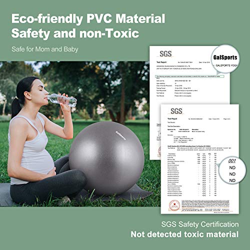 GalSports Pregnancy Birthing Ball, Yoga Exercise Birth Ball Chair for Delivery & Training & Fitness, Extra Thick Non-Toxic Anti-Burst Labor Ball with Quick Pump