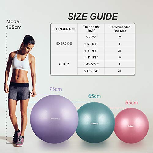 GalSports Pregnancy Birthing Ball, Yoga Exercise Birth Ball Chair for Delivery & Training & Fitness, Extra Thick Labor Ball with Quick Pump, Certified by SGS (Lavender Purple, XL (68-75cm))