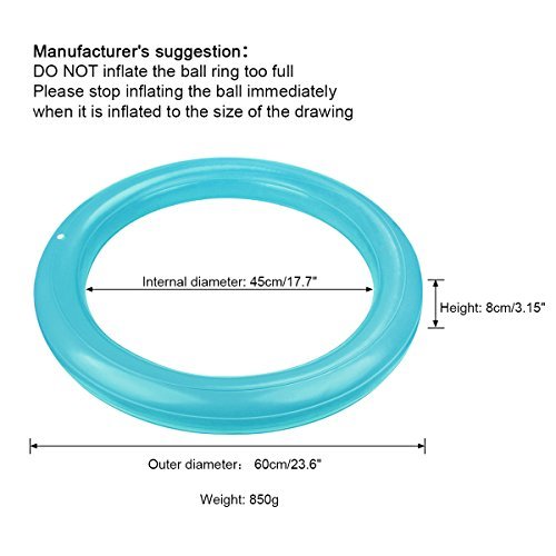 Trideer Ball Chair, Exercise Stability Yoga Ball with Base for Home and Office Desk, Ball Seat, Flexible Seating with Ring & Pump, Improves Balance, Back Pain, Core Strength & Posture（Ball with Ring