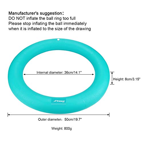 Trideer Ball Chair – Exercise Stability Yoga Ball with Base for Home and Office Desk, Ball Seat, Flexible Seating with Ring & Pump, Improves Balance, Back Pain, Core Strength & Posture（Ball with Ring