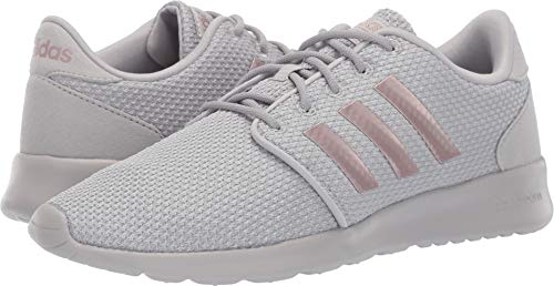 adidas Women's CloudfoamQT Racer Xpressive-Contemporary CloudfoamRunning Sneakers Shoes, light granite/copper metallic/grey, 7 M US