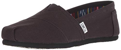 Toms Women's 10002472 Canvas Alpargata Flat, Black, 8.5 M US