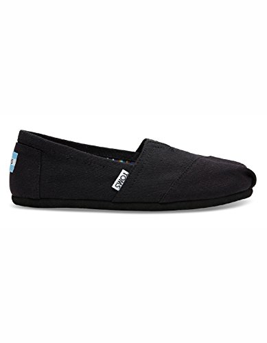 Toms Women's 10002472 Canvas Alpargata Flat, Black, 8.5 M US