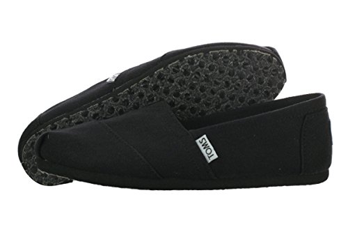 Toms Women's 10002472 Canvas Alpargata Flat, Black, 8.5 M US