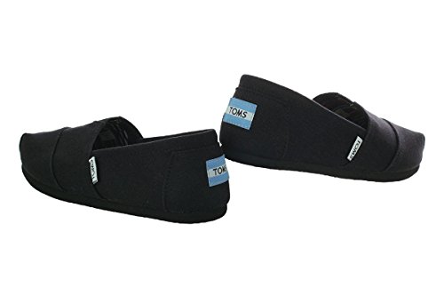Toms Women's 10002472 Canvas Alpargata Flat, Black, 8.5 M US
