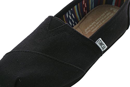 Toms Women's 10002472 Canvas Alpargata Flat, Black, 8.5 M US