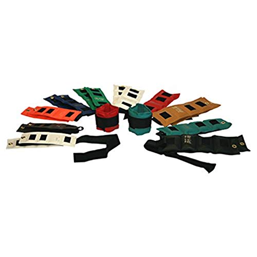 The Cuff Original Adjustable Ankle and Wrist Weight for Training and Physical Therapy for Men and Women, 20 Piece Set with Rack (2 each .25, .5, .75, 1, 1.5, 2, 2.5, 3, 4, 5 lb)