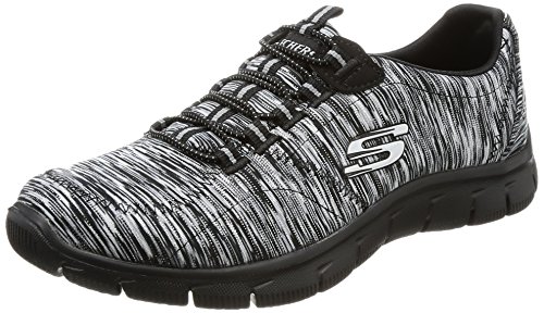 Skechers Women's Empire Game ON Sneaker, Black Charcoal, 7 M US