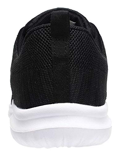 YILAN Women's Fashion Sneakers Breathable Sport Shoes (11, Black-5)