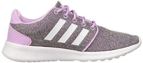 adidas Women's CF QT Racer Running Shoe, clear lilac/white/black, 7.5 M US