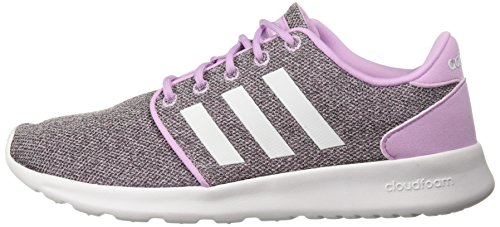 adidas Women's CF QT Racer Running Shoe, clear lilac/white/black, 7.5 M US