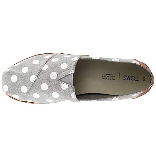 TOMS Women's Alpargata Drizzle Grey Dot 6.5 M
