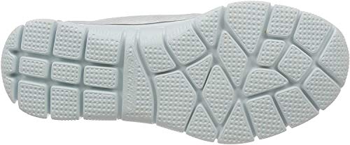 Skechers Women's Sport Empire - Rock Around Relaxed Fit Fashion Sneaker, White/Silver, 6.5 B(M) US