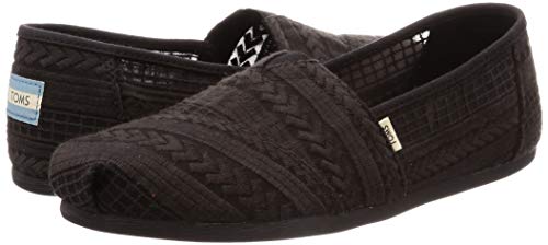 TOMS Women's Black Arrow Embroidered Mesh 10013491 (Size: 6.5)
