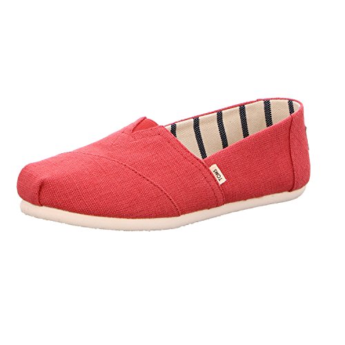 TOMS Apple Red Heritage Canvas Women's Classics 10012649 (Size: 6.5)