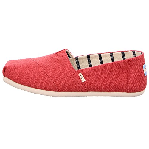 TOMS Apple Red Heritage Canvas Women's Classics 10012649 (Size: 6.5)