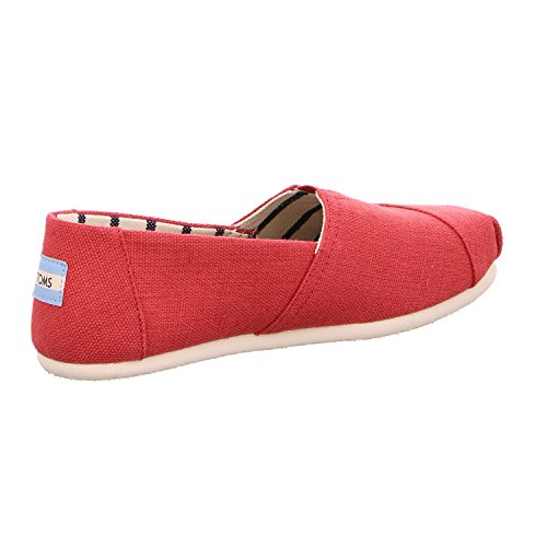 TOMS Apple Red Heritage Canvas Women's Classics 10012649 (Size: 6.5)