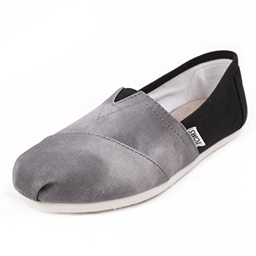 TOMS Women's Canvas Slip-On (6.5 B(M) US, Black Canvas Washed)