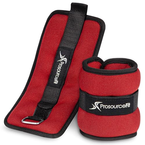 ProsourceFit Ankle Wrist Weights 1.5 lb. - Red