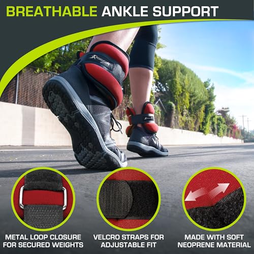 ProsourceFit Ankle Wrist Weights 1.5 lb. - Red