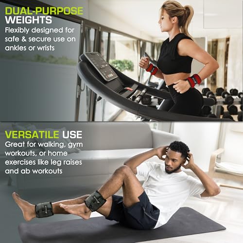ProsourceFit Ankle Wrist Weights 1.5 lb. - Red