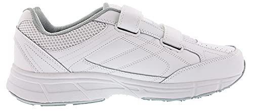 Dr. Scholl's - Men's Brisk Light Weight Dual Strap Sneaker, Wide Width, White Grey, 11.5 Wide