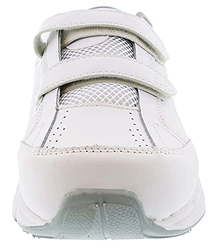 Dr. Scholl's - Men's Brisk Light Weight Dual Strap Sneaker, Wide Width, White Grey, 11.5 Wide