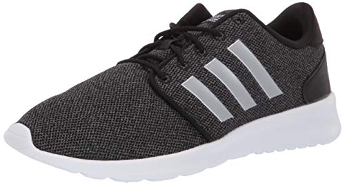 adidas Women's CloudfoamQT Racer Xpressive-Contemporary CloudfoamRunning Sneakers Shoes, Black/Silver Metallic/Grey, 7 M US