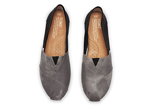 TOMS Women's Canvas Slip-on (7.5 B(M) US, Black Canvas Washed)