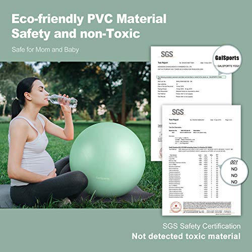 GalSports Pregnancy Birthing Ball, Yoga Exercise Birth Ball Chair for Delivery & Training & Fitness, Extra Thick Non-Toxic Anti-Burst Labor Ball with Quick Pump