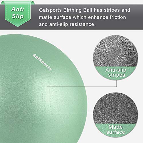 GalSports Pregnancy Birthing Ball, Yoga Exercise Birth Ball Chair for Delivery & Training & Fitness, Extra Thick Labor Ball with Quick Pump(Light Cyan,M(48-55cm))