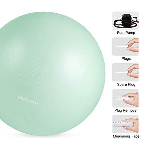 GalSports Pregnancy Birthing Ball, Yoga Exercise Birth Ball Chair for Delivery & Training & Fitness, Extra Thick Labor Ball with Quick Pump(Light Cyan,M(48-55cm))