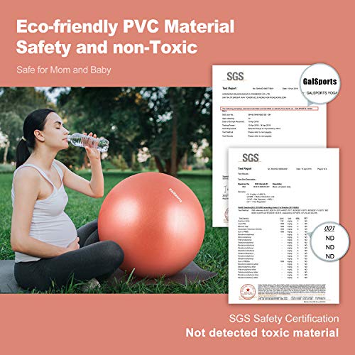 GalSports Pregnancy Birthing Ball, Yoga Exercise Birth Ball Chair for Delivery & Training & Fitness, Extra Thick Non-Toxic Anti-Burst Labor Ball with Quick Pump