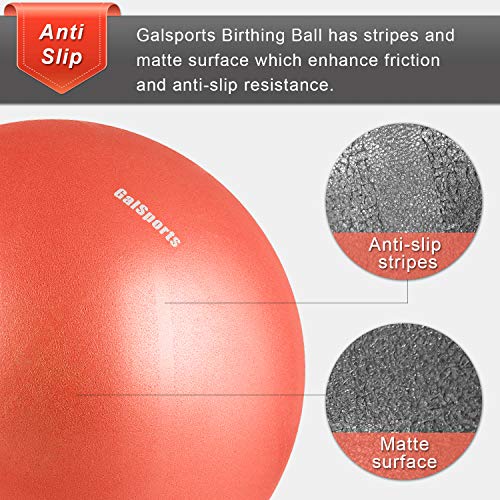 GalSports Pregnancy Birthing Ball, Yoga Exercise Birth Ball Chair for Delivery & Training & Fitness, Extra Thick Non-Toxic Anti-Burst Labor Ball with Quick Pump