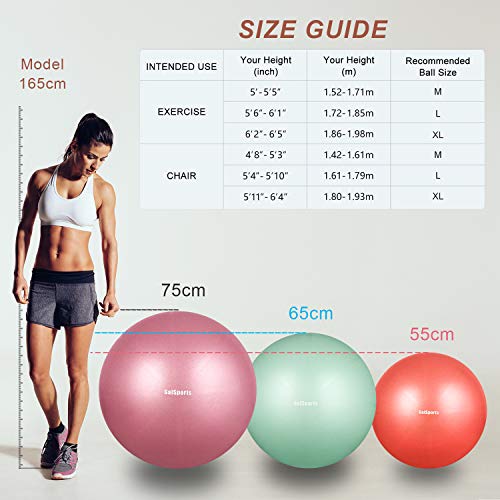 GalSports Pregnancy Birthing Ball, Yoga Exercise Birth Ball Chair for Delivery & Training & Fitness, Extra Thick Non-Toxic Anti-Burst Labor Ball with Quick Pump