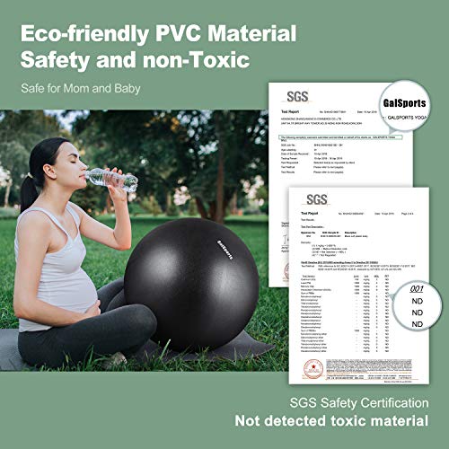 GalSports Pregnancy Birthing Ball, Yoga Exercise Birth Ball Chair for Delivery & Training & Fitness, Extra Thick Non-Toxic Anti-Burst Labor Ball with Quick Pump
